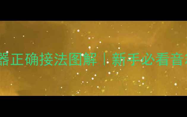 图片 🔥外置分频器正确接法图解｜新手必看音箱调音攻略2
