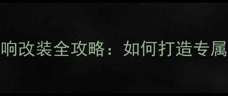 图片 🔥大众甲壳虫音响改装全攻略：如何打造专属移动音乐厅？🎵