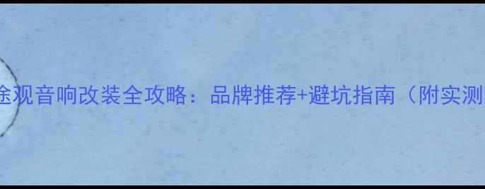 图片 🔥大众途观音响改装全攻略：品牌推荐+避坑指南（附实测对比）1