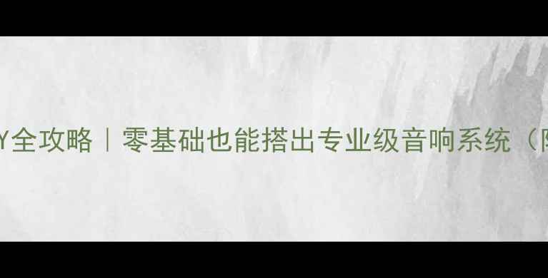 图片 🔥家庭KTV级舞台音响DIY全攻略｜零基础也能搭出专业级音响系统（附器材清单+避坑指南）2