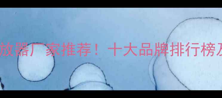 图片 🔥广州专业功放器厂家推荐！十大品牌排行榜及选购指南🔥2