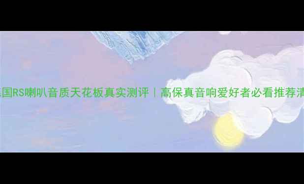 图片 🔥德国RS喇叭音质天花板真实测评｜高保真音响爱好者必看推荐清单2