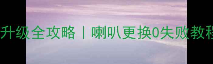 图片 🔥斯柯达明锐音响升级全攻略｜喇叭更换0失败教程（附避坑指南）1
