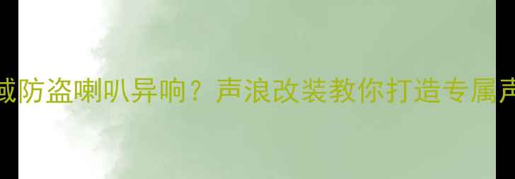 图片 🔥本田思域防盗喇叭异响？声浪改装教你打造专属声浪系统🔥