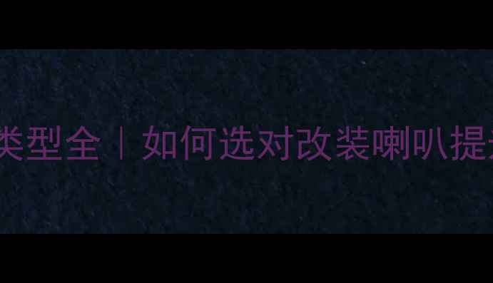 图片 🔥汽车喇叭声音类型全｜如何选对改装喇叭提升驾驶体验？🎶2