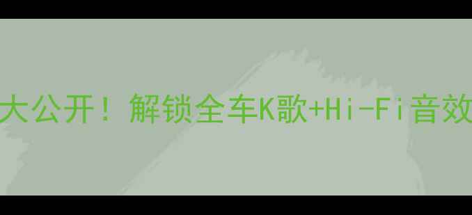 图片 🔥特斯拉音响隐藏功能大公开！解锁全车K歌+Hi-Fi音效保姆级教程（最新版）