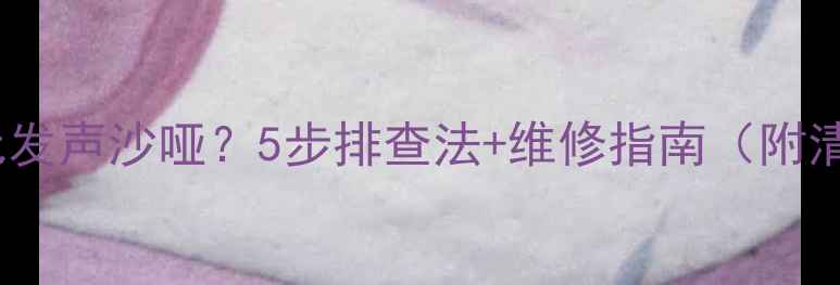 图片 🔥球顶喇叭单元发声沙哑？5步排查法+维修指南（附清洁工具推荐）2