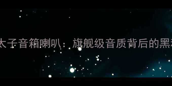 图片 🔥皇太子音箱喇叭：旗舰级音质背后的黑科技1