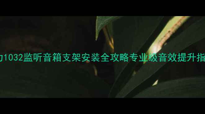 图片 🔥真力1032监听音箱支架安装全攻略专业级音效提升指南✨2