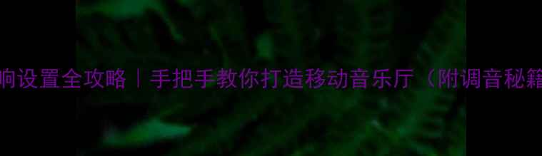 图片 🔥绅宝X25音响设置全攻略｜手把手教你打造移动音乐厅（附调音秘籍+避坑指南）