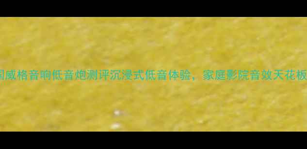 图片 🔥美国威格音响低音炮测评沉浸式低音体验，家庭影院音效天花板！💥1