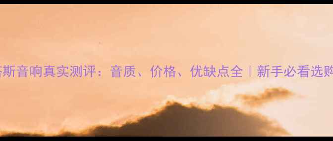 图片 🔥贝塔斯音响真实测评：音质、价格、优缺点全｜新手必看选购指南2