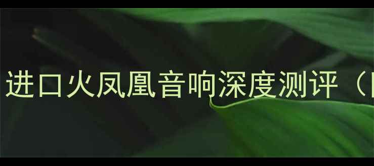 图片 🔥车载音响推荐｜进口火凤凰音响深度测评（附安装全流程）💡