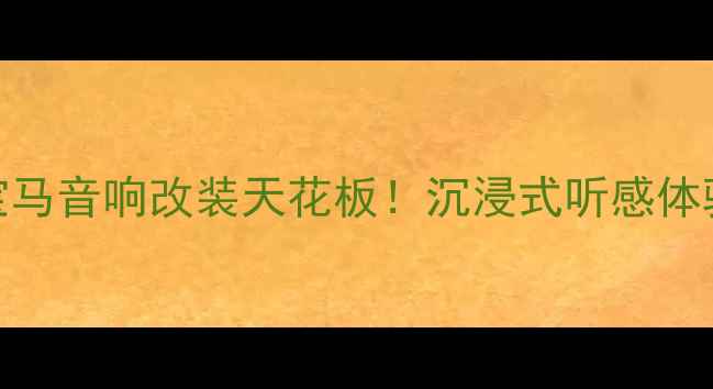 图片 🔥闵行宝马音响改装天花板！沉浸式听感体验指南🔥