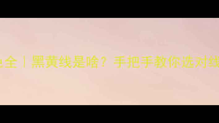 图片 🔥音箱线材颜色全｜黑黄线是啥？手把手教你选对线材提升音质✨2