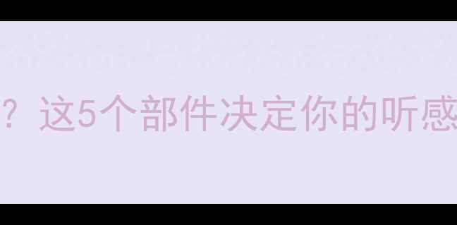 图片 🔥音箱音质差？这5个部件决定你的听感！附避坑指南