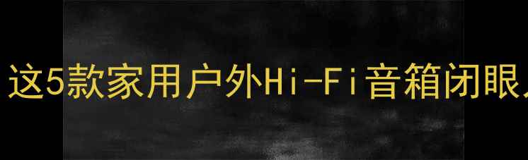 图片 🔥高性价比音箱推荐：这5款家用户外Hi-Fi音箱闭眼入不踩雷！附选购指南