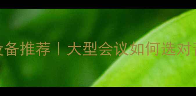 图片 🔥高清会议系统+设备推荐｜大型会议如何选对音响？附避坑指南1