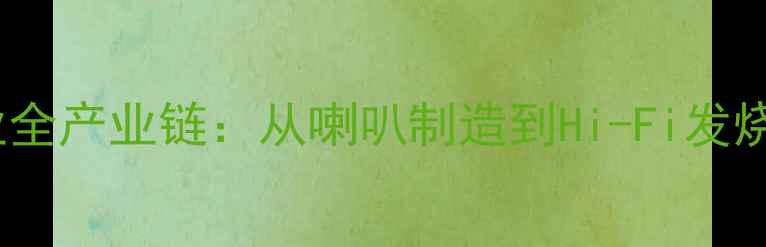 图片 🔥！中国音响行业全产业链：从喇叭制造到Hi-Fi发烧友的终极指南🔥2