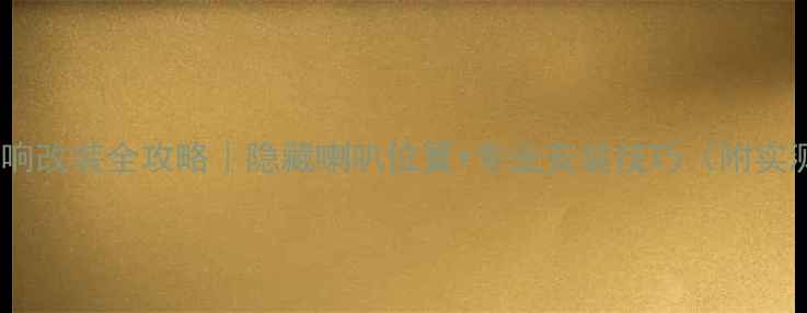 图片 🔧奥迪后门音响改装全攻略｜隐藏喇叭位置+专业安装技巧（附实测效果对比）2