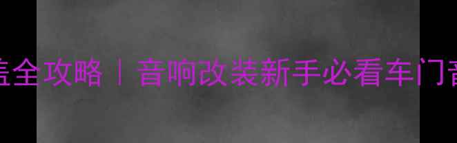 图片 🔧瑞风后喇叭盖开盖全攻略｜音响改装新手必看车门音响盖拆卸步骤图解